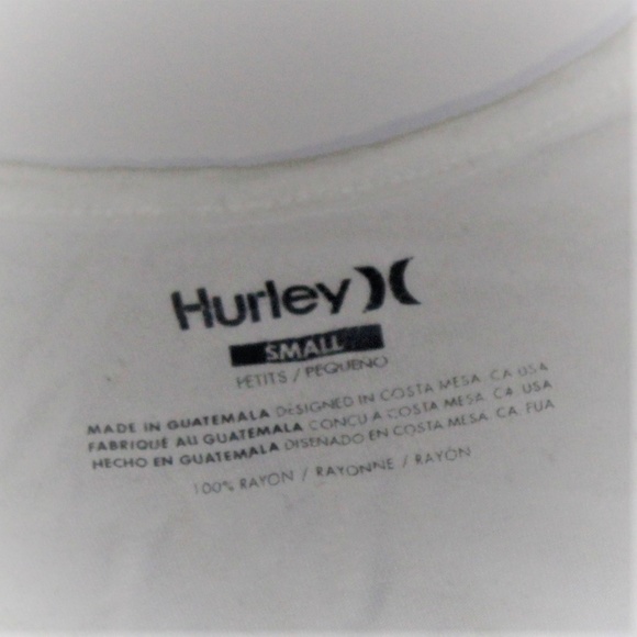 Hurley Graphic Tee Open Back Vacation Shirt - Picture 8 of 8